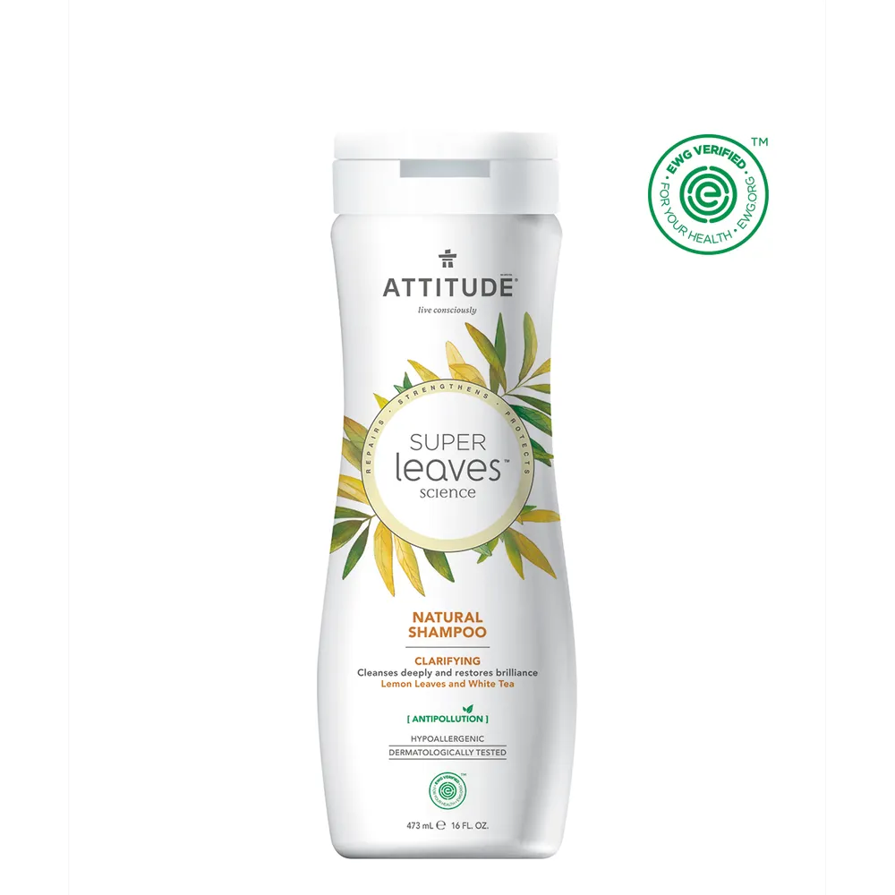 Attitude Super Leaves Clarifying Shampoo Sügavpuhastav šampoon valge tee ja sidruni lehtede ekstraktidega 473ml